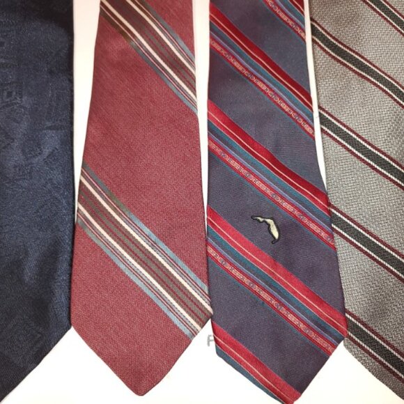 Mixed Lot of 4 Vintage Men's Clip-On Ties-Ketch/David Taylor/Sears: Pre-owed - Picture 2 of 7